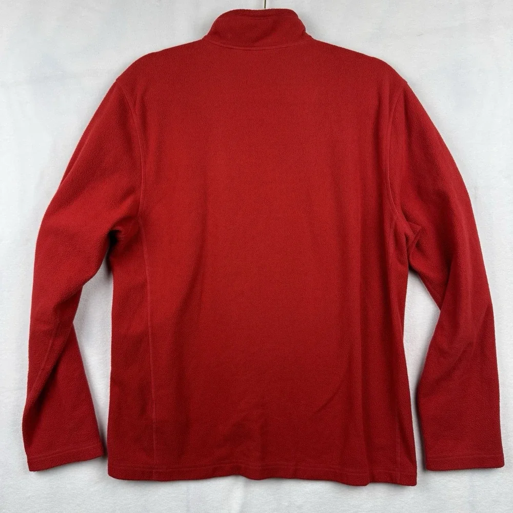 The North‎ Face 1/4 Zip Fleece Pullover Sweater Red Mens Medium M